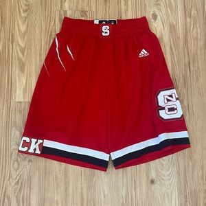 Adidas Team Issued NC State Wolfpack Basketball Shorts